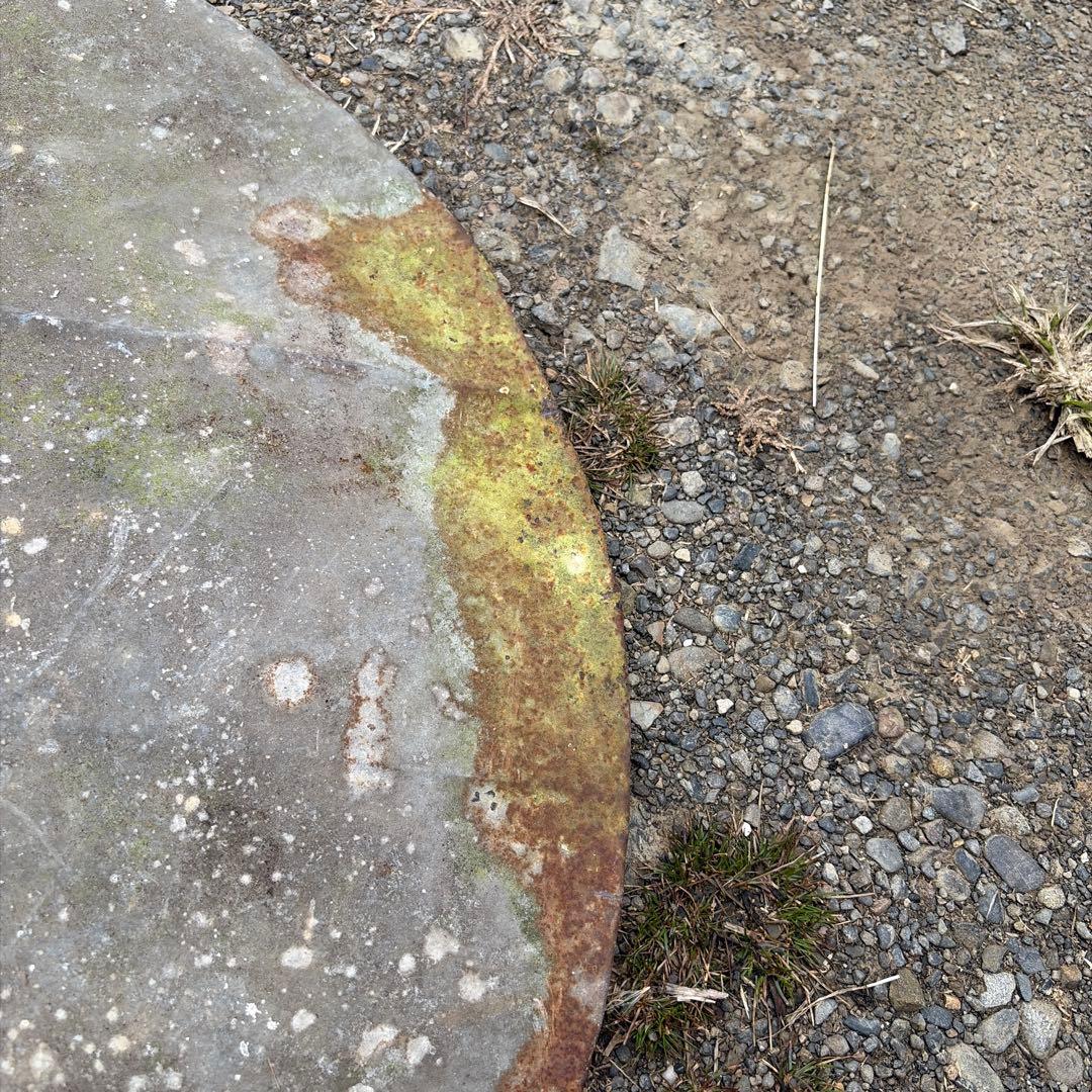 ジャンクガーデン　インダストリアル　トタン板　丸型　円盤　錆びたトタン板　鉄