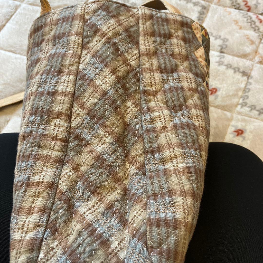 キルティングパッチワークトートバッグ