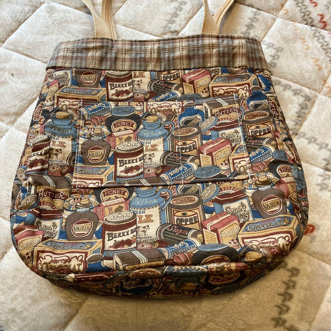 キルティングパッチワークトートバッグ