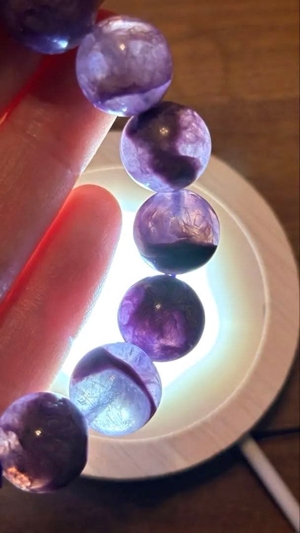 天然石✧高品質✨チャロアイトシリカ13.5mm 春セール❣️11100→9800