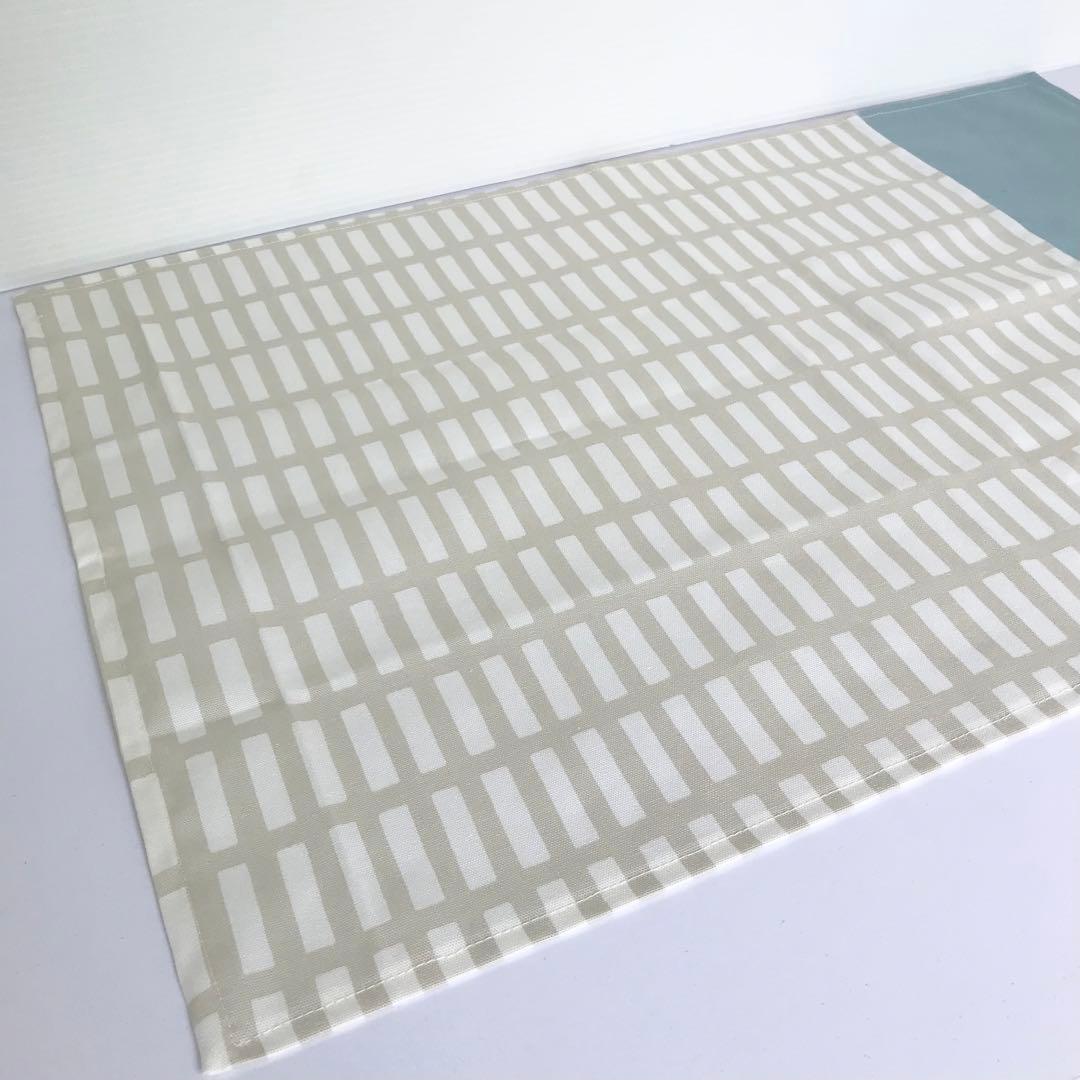 いちご様　確認用　ランチョンマット　40×60 2枚　格子　デニム　ブルー