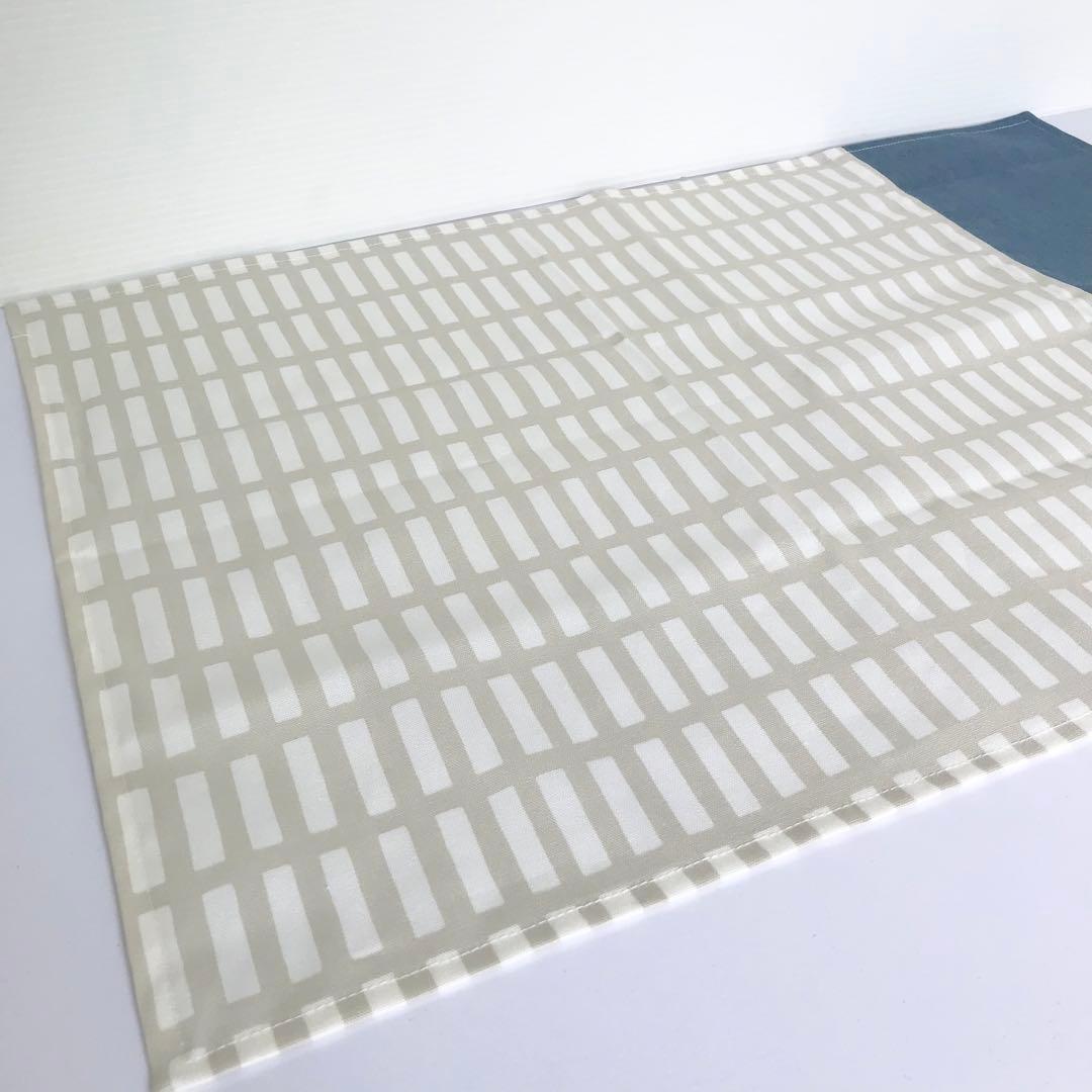 いちご様　確認用　ランチョンマット　40×60 2枚　格子　デニム　ブルー
