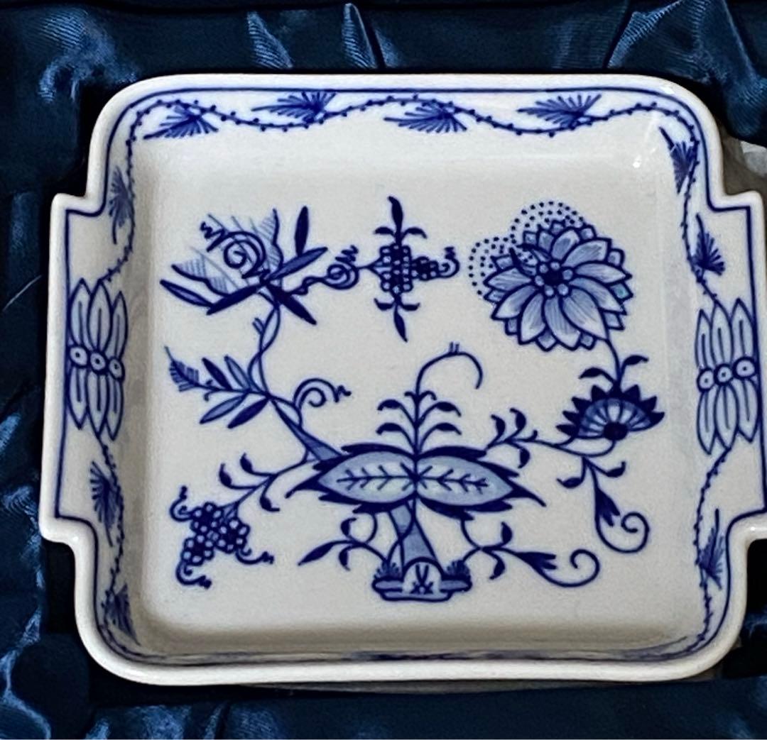 マイセン　角トレー　ディッシュ　6枚入　箱入り 10×11ｃｍ　✖️ 6