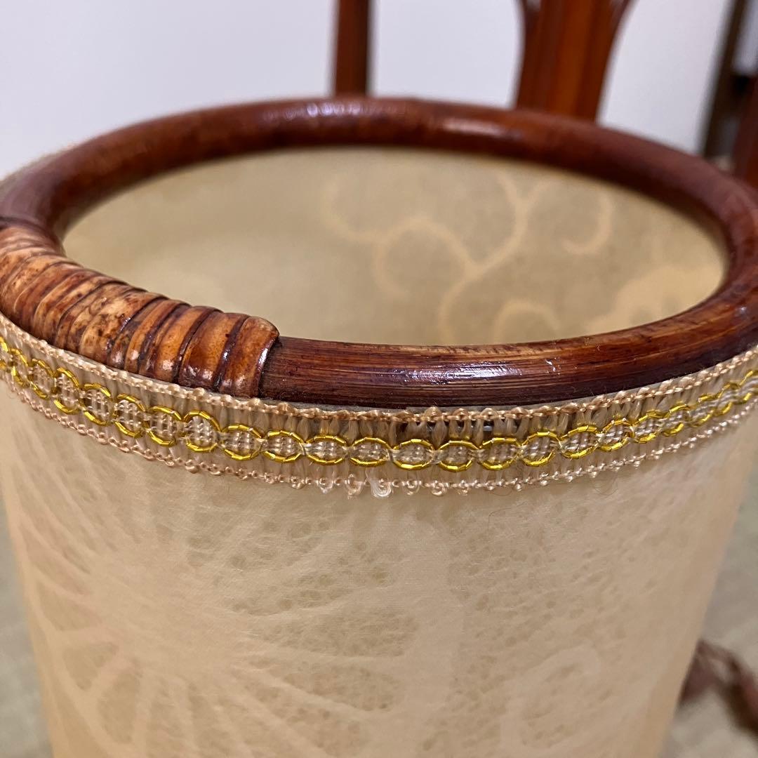 ラタンのフロアランプ・ラタンランプ・籐製ランプ・アジアンランプ・和風レトロ・昭和