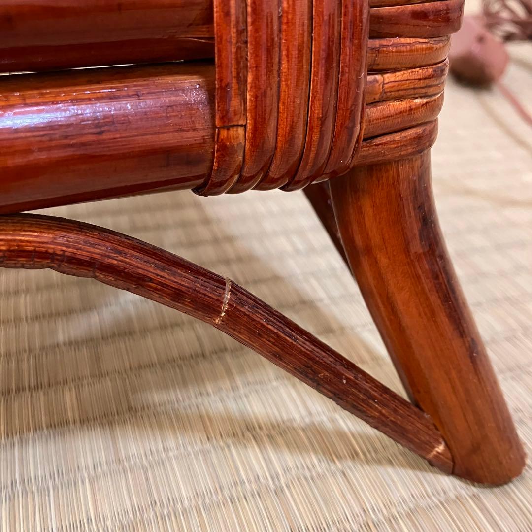 ラタンのフロアランプ・ラタンランプ・籐製ランプ・アジアンランプ・和風レトロ・昭和