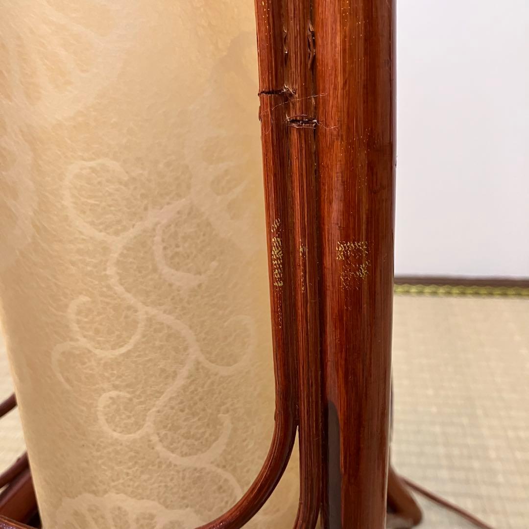 ラタンのフロアランプ・ラタンランプ・籐製ランプ・アジアンランプ・和風レトロ・昭和