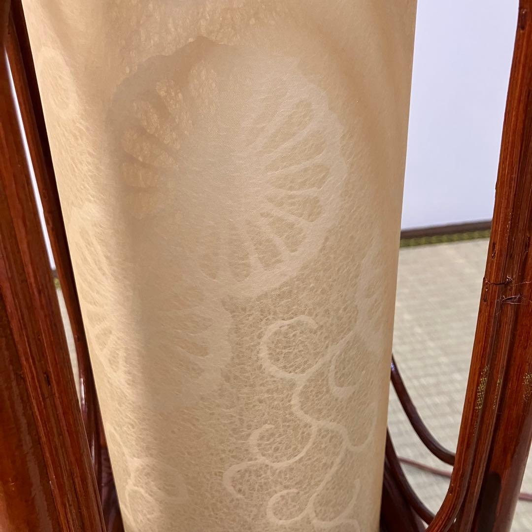 ラタンのフロアランプ・ラタンランプ・籐製ランプ・アジアンランプ・和風レトロ・昭和