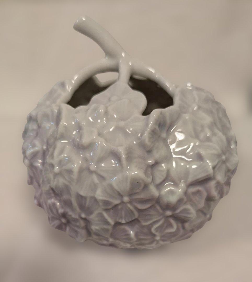  ロイヤルコペンハーゲン 淡い紫色のアジサイ花器