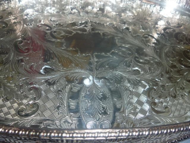 イギリス 英国 　アルファ　シルバートレイ ヴィンテージ 　 ギャラリートレイ