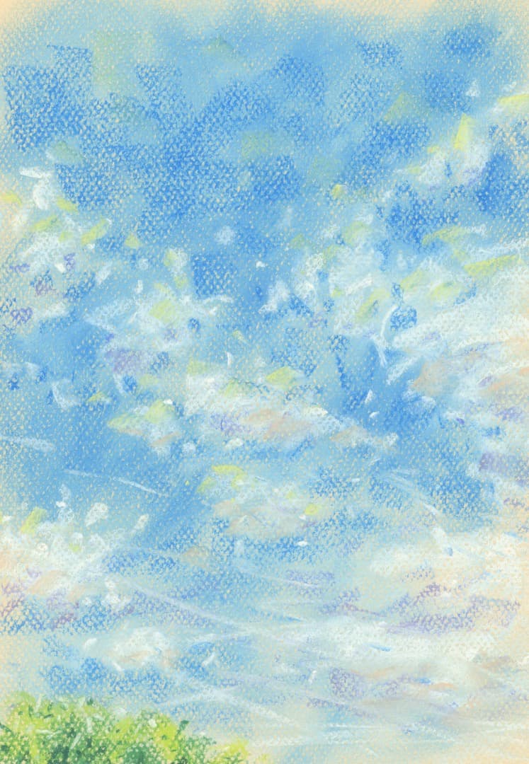 パステル画（原画）空。