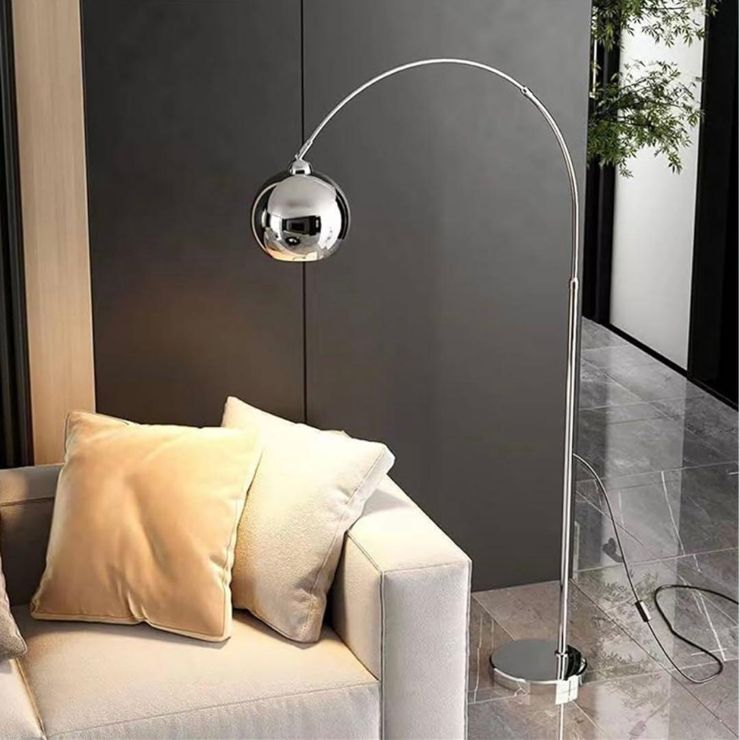 Dimmable アーチ型　フロアランプ　シルバー