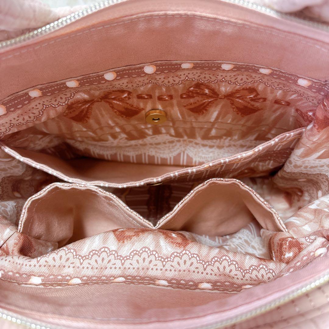 コヤンイサムチョン　フリルバッグ　ピンク　ショルダー紐　ハチワレにゃんこ