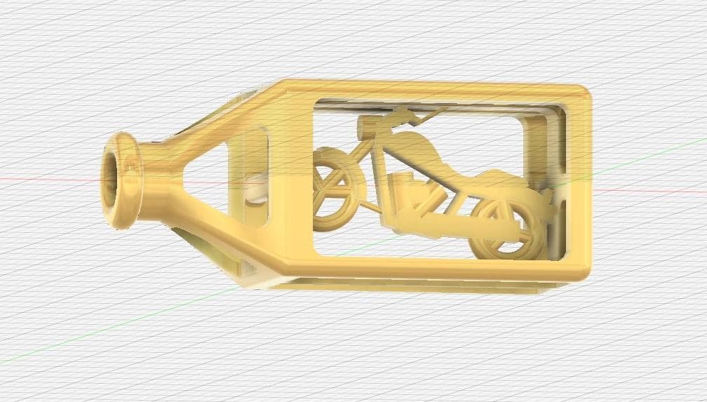 「バイクガレージ　大陸の記憶」オーダーメイドボトル型ネックレス