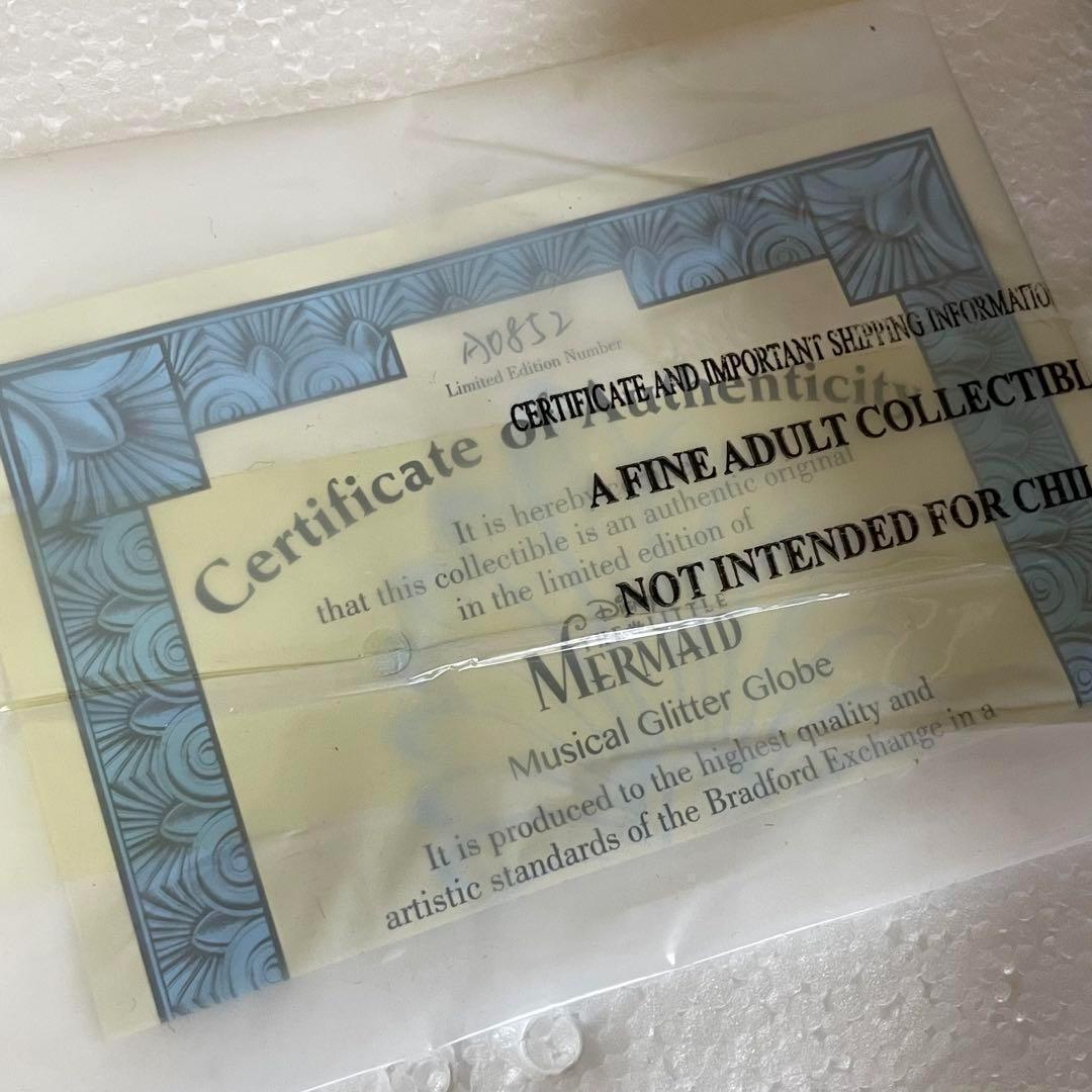 日本未発売　限定品　ディズニー　アリエル　オルゴール　スノーグローブ