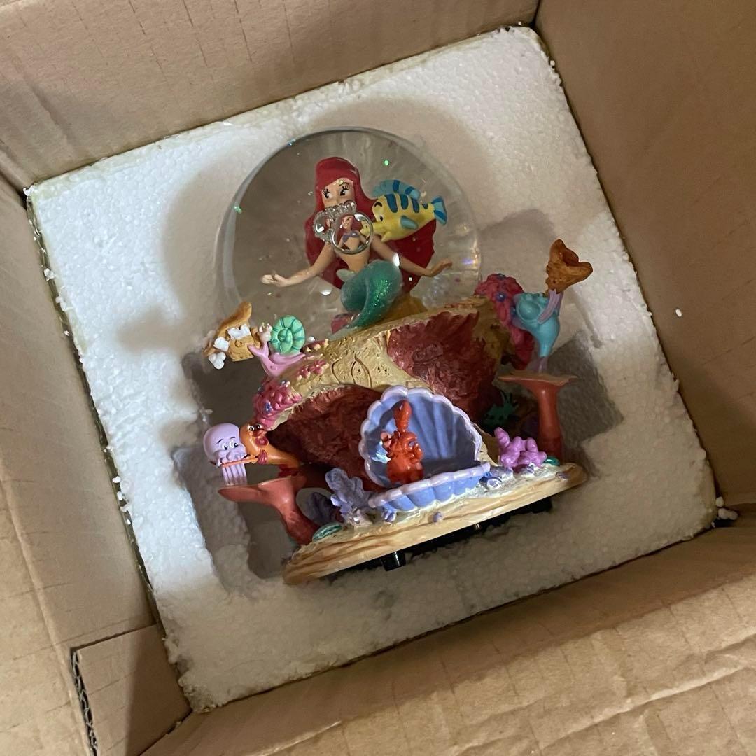 日本未発売　限定品　ディズニー　アリエル　オルゴール　スノーグローブ