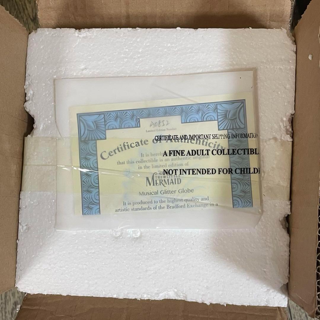 日本未発売　限定品　ディズニー　アリエル　オルゴール　スノーグローブ