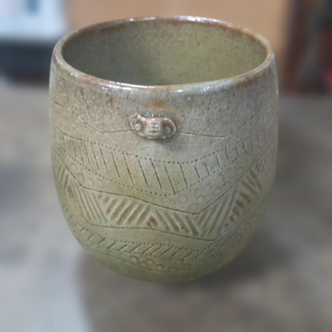 4904)加藤土史路　耳付き花器