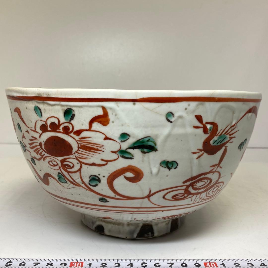 中国明時代 呉州赤絵 大鉢 w24cm 東キ8-0302② タサコサ