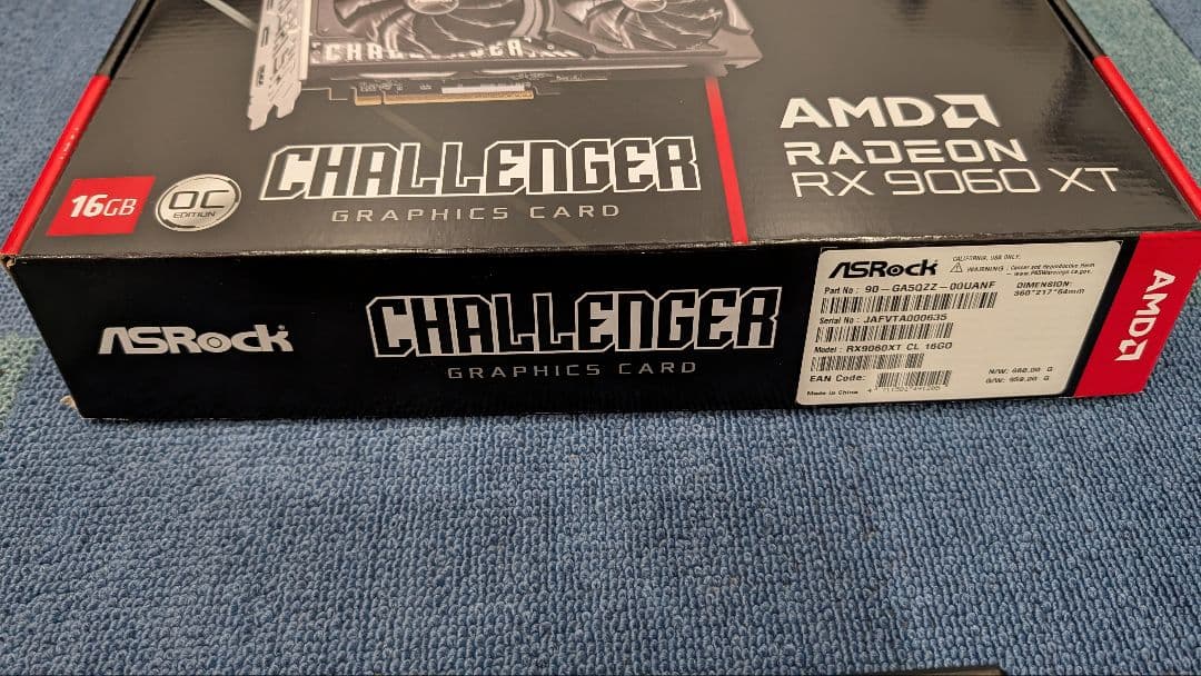 グラフィックボード・グラボ・ビデオカード ASRock Radeon RX9060XT Challenger16GB OC
