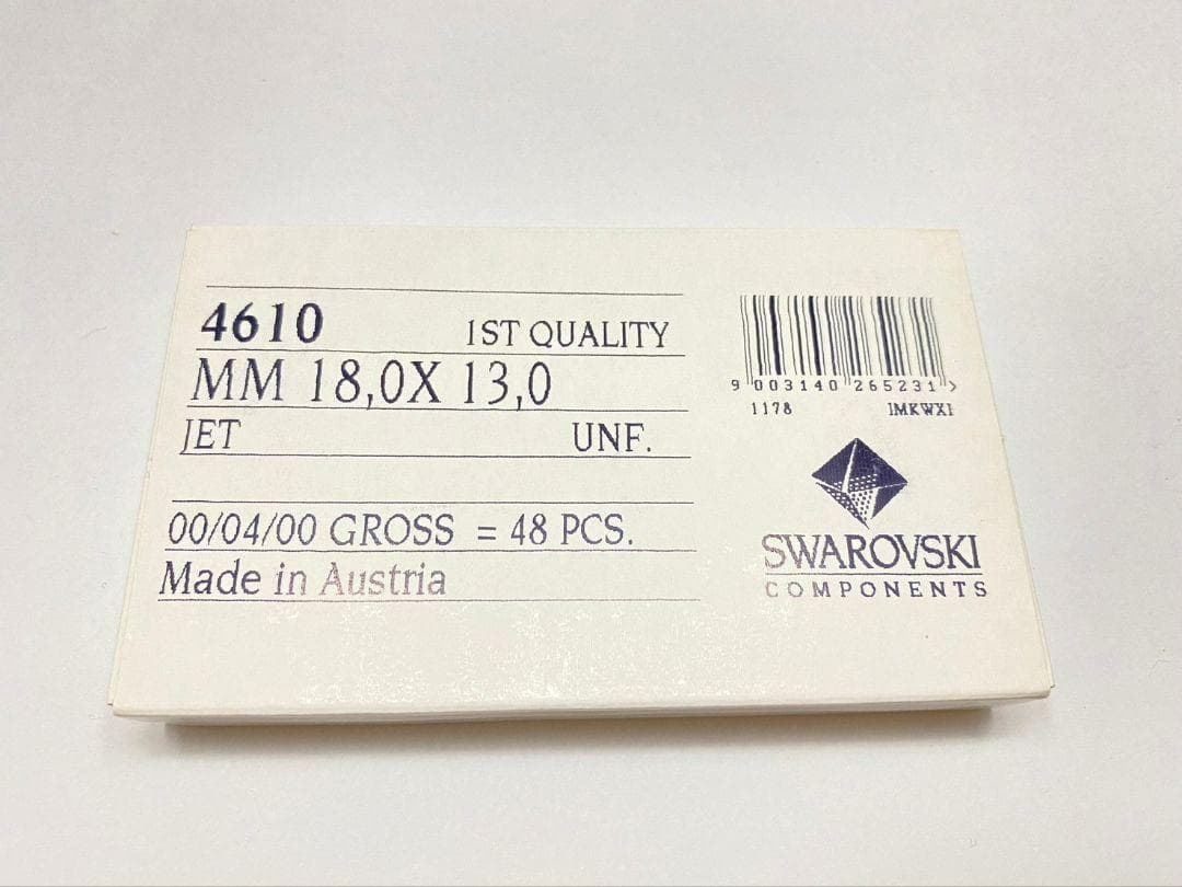 #4610 18.0×13.0MM JET UNF 48粒