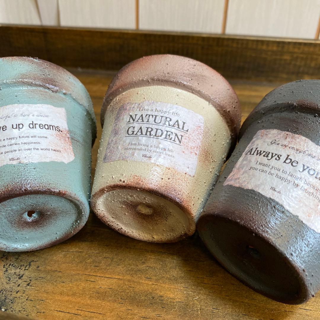 No.374  リメイク鉢　リメ鉢　植木鉢　多肉植物