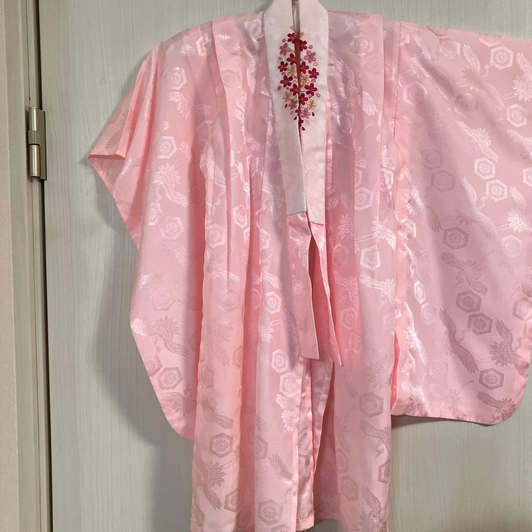 七五三用 花柄衣装 ピンクと白 3歳 おしゃれ セット商品