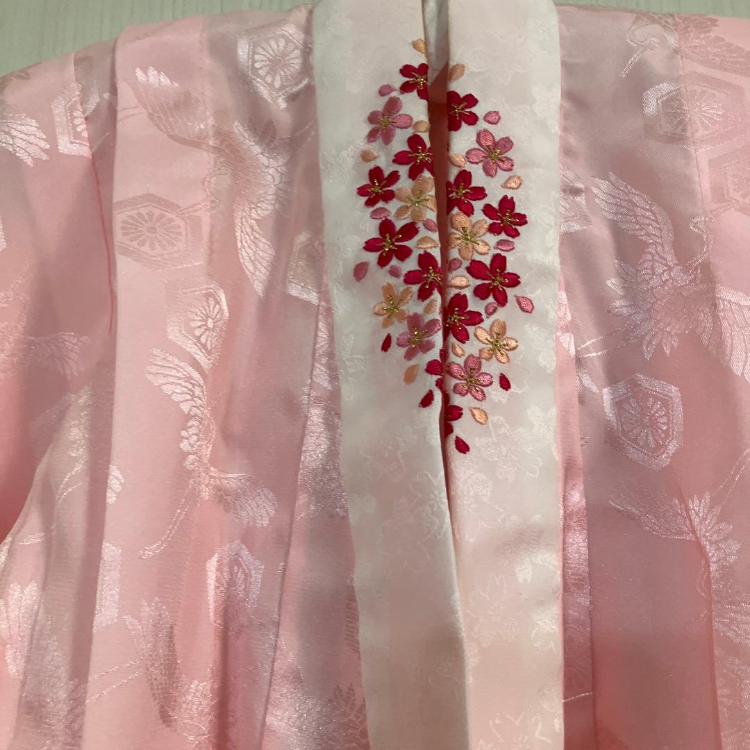 七五三用 花柄衣装 ピンクと白 3歳 おしゃれ セット商品