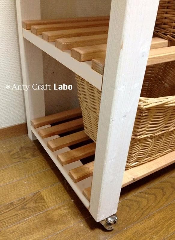 【サイズオーダー可】【引取可能】キッチンワゴン PC台 幅60cm LO/W