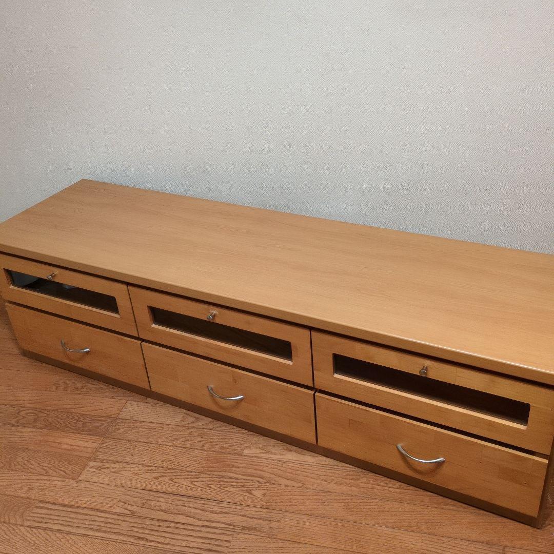 ナチュラルウッド テレビ台 4引き出し