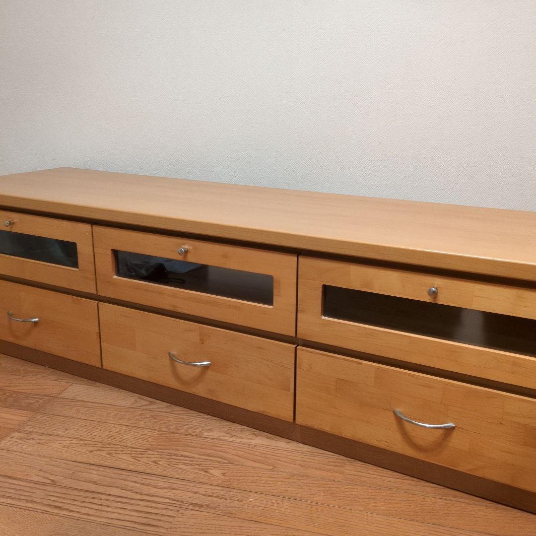ナチュラルウッド テレビ台 4引き出し
