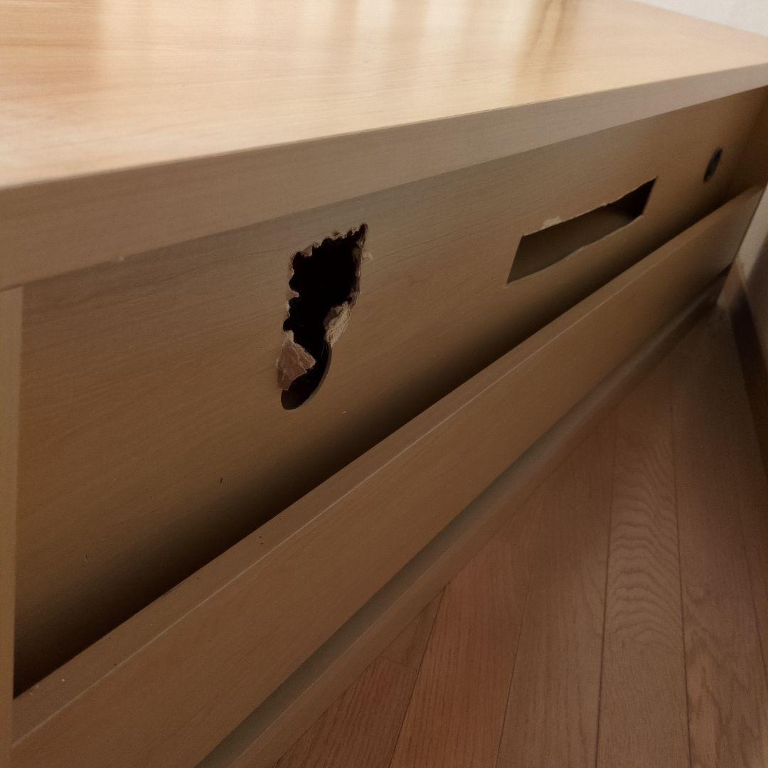 ナチュラルウッド テレビ台 4引き出し