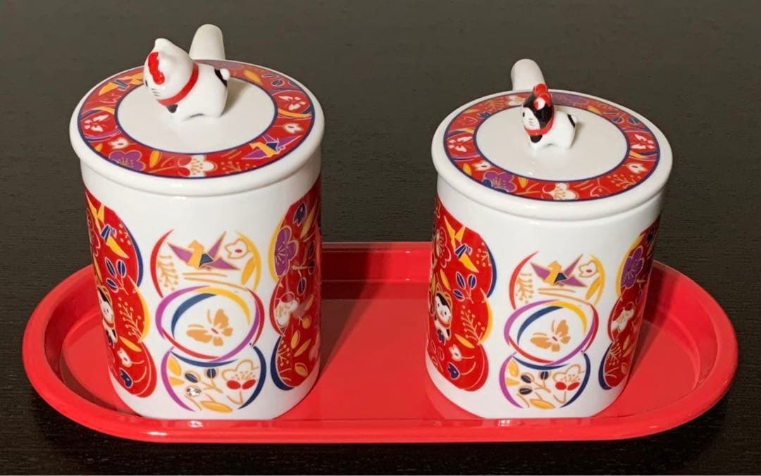 ハローキティ はろうきてぃ 調味料さし 狛犬 縁起物 和柄 醤油差し お盆