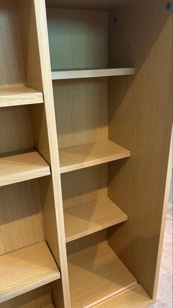 ニトリ スライド本棚 テイルI 80LBR ライトブラウン 幅80