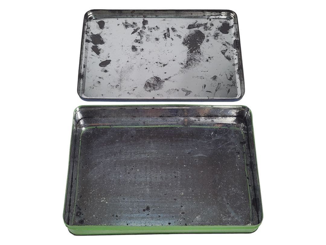 昭和レトロ 宝塚歌劇団 缶ケース「宝塚銘菓 炭酸歌劇せんべい」空き缶 ビンテージ