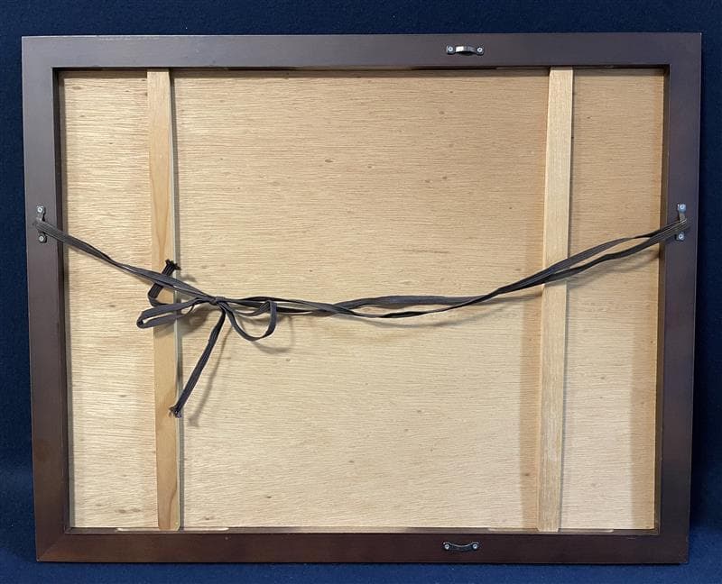 「真作」秋山巌 「よいお願」60/160　額装　サイン入り