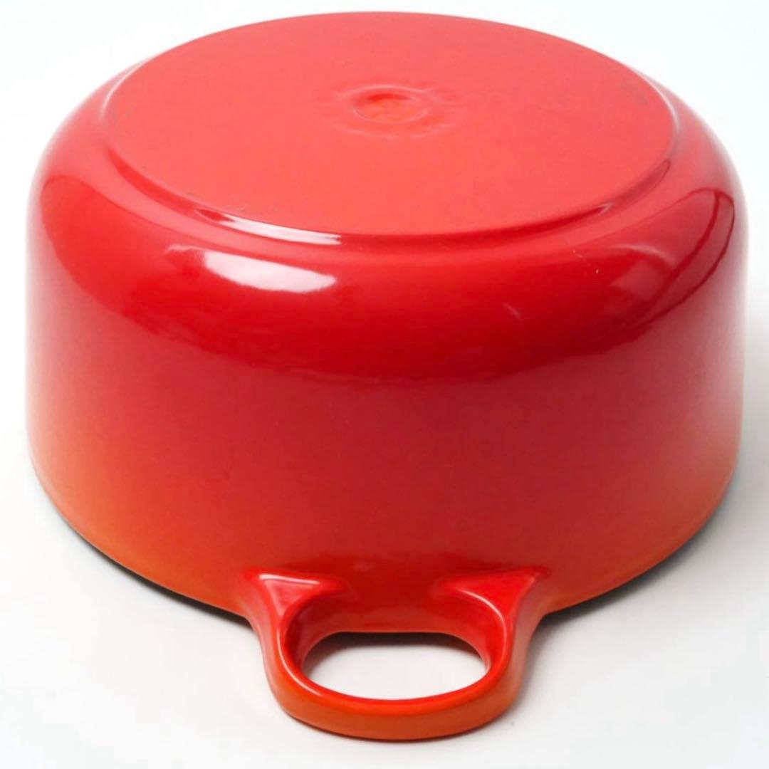 【美品】LE CREUSET　ココット ロンド オレンジ　20cm