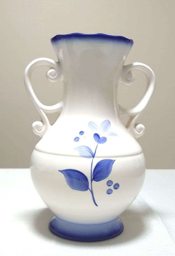 デルフトブルーの大きな花瓶 フラワーベース