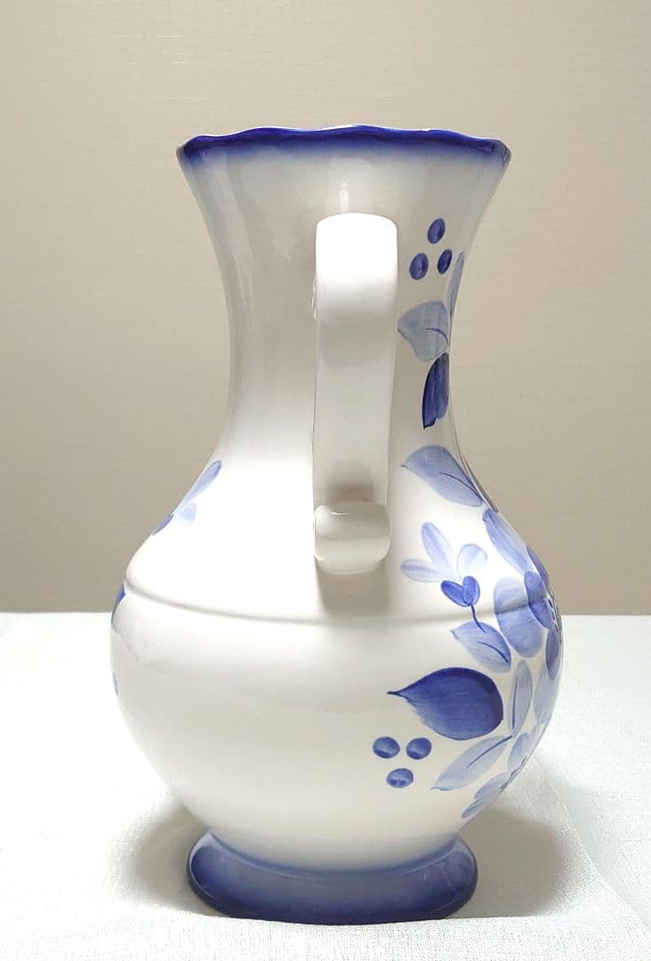 デルフトブルーの大きな花瓶 フラワーベース