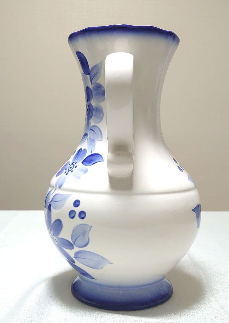 デルフトブルーの大きな花瓶 フラワーベース