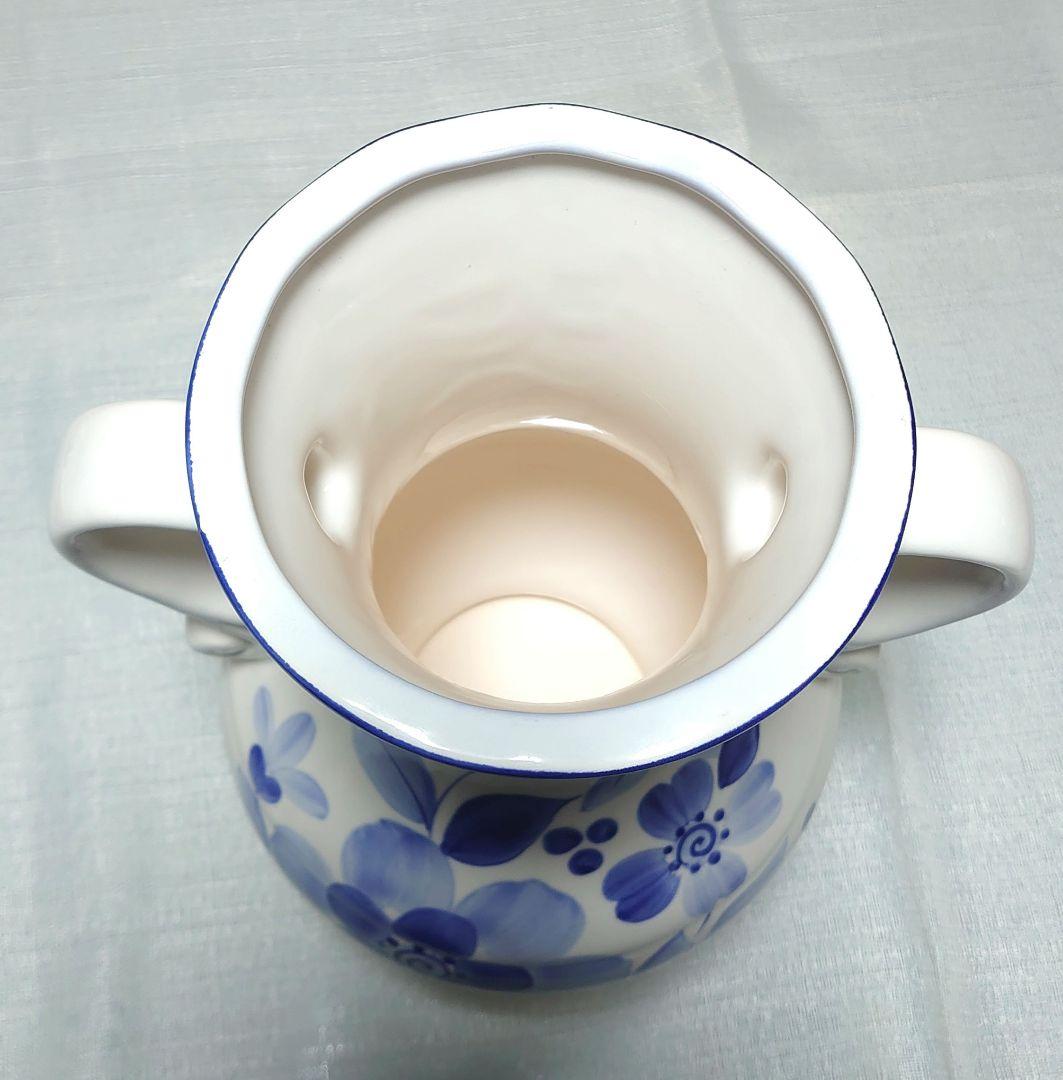 デルフトブルーの大きな花瓶 フラワーベース