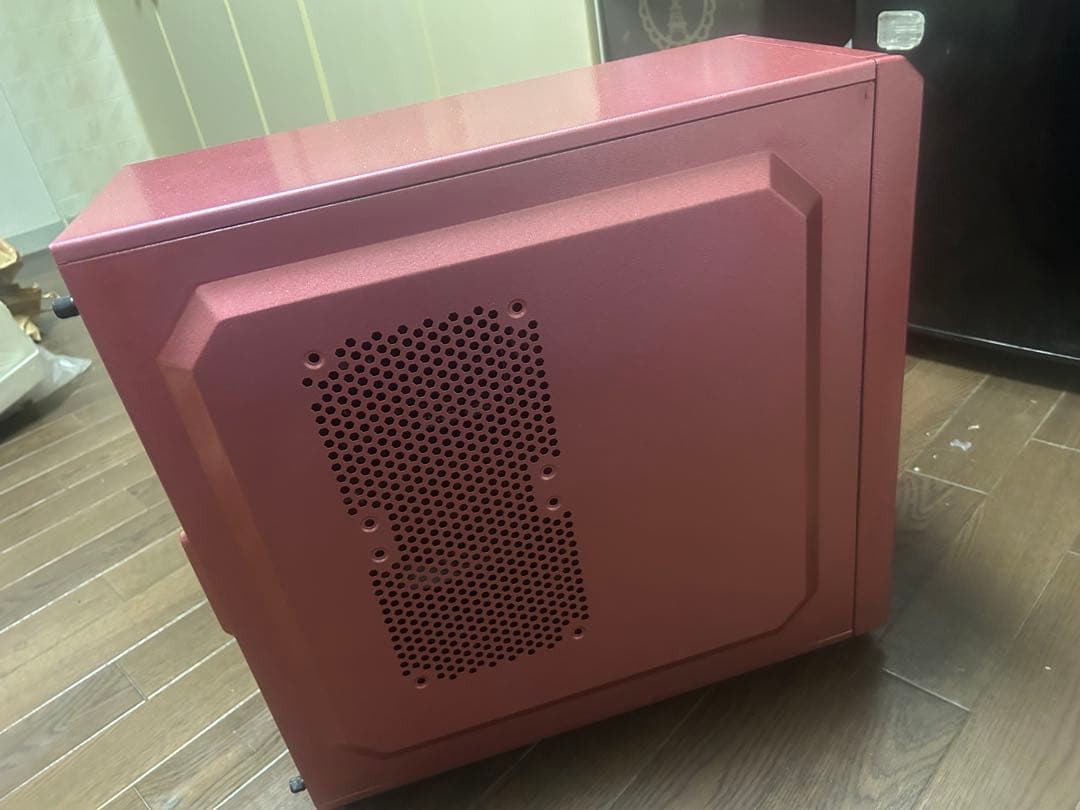 自作PC メタリックピンク ウレタン塗装ケース