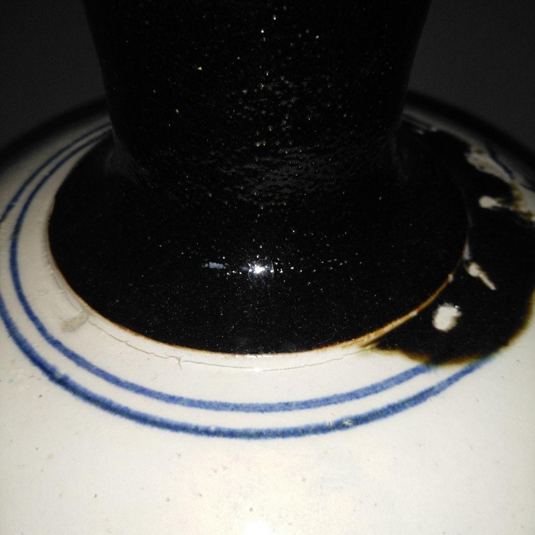 NO677 大堀相馬焼　染付徳利　古相馬　幕末～明治