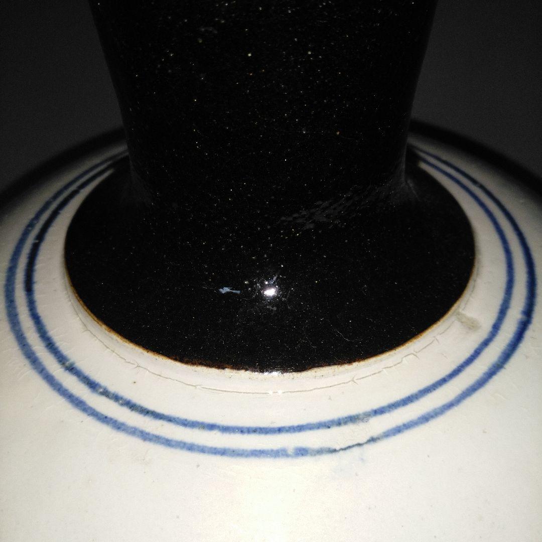 NO677 大堀相馬焼　染付徳利　古相馬　幕末～明治