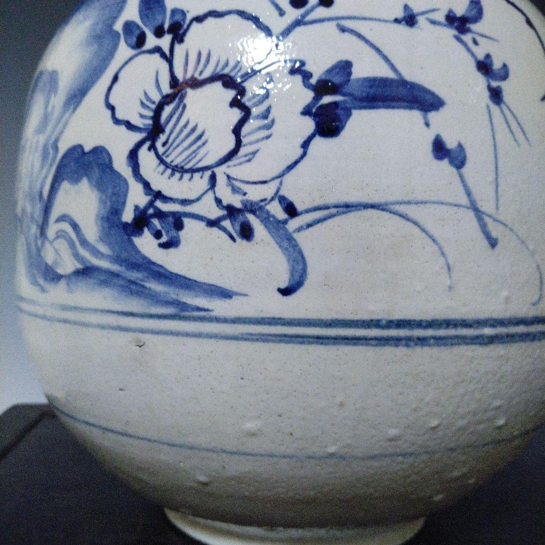 NO677 大堀相馬焼　染付徳利　古相馬　幕末～明治