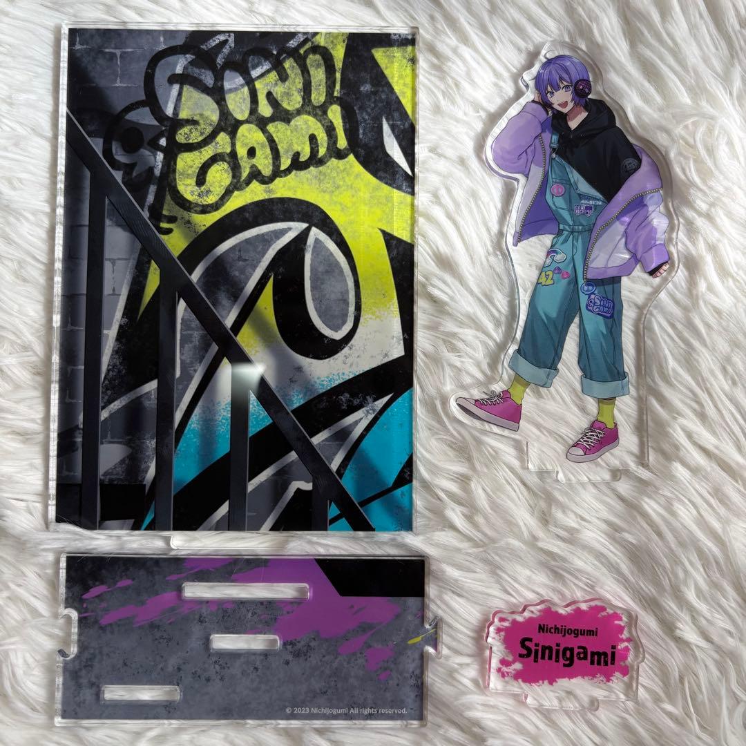 日常組 しにがみ アクスタ 缶バッチ カード キーホルダー 全30点セット