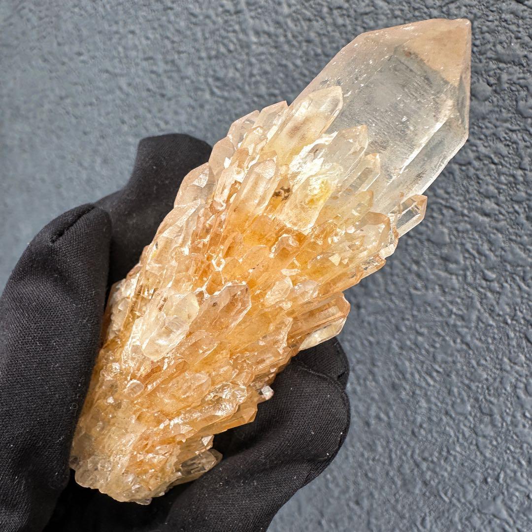 【金運】希少❗️レインボー☆両剣❗️超綺麗♡シトリン スピリットクォーツA1612