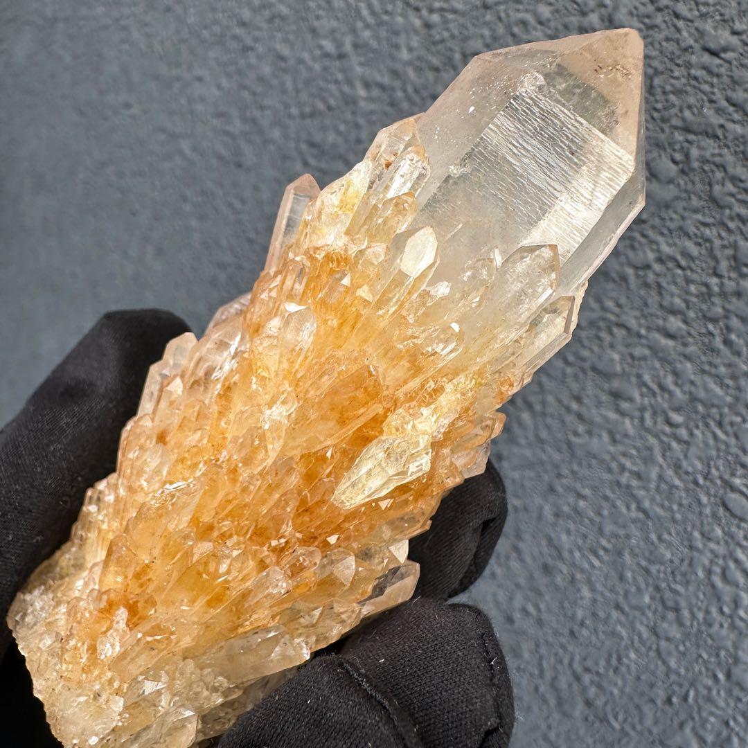 【金運】希少❗️レインボー☆両剣❗️超綺麗♡シトリン スピリットクォーツA1612