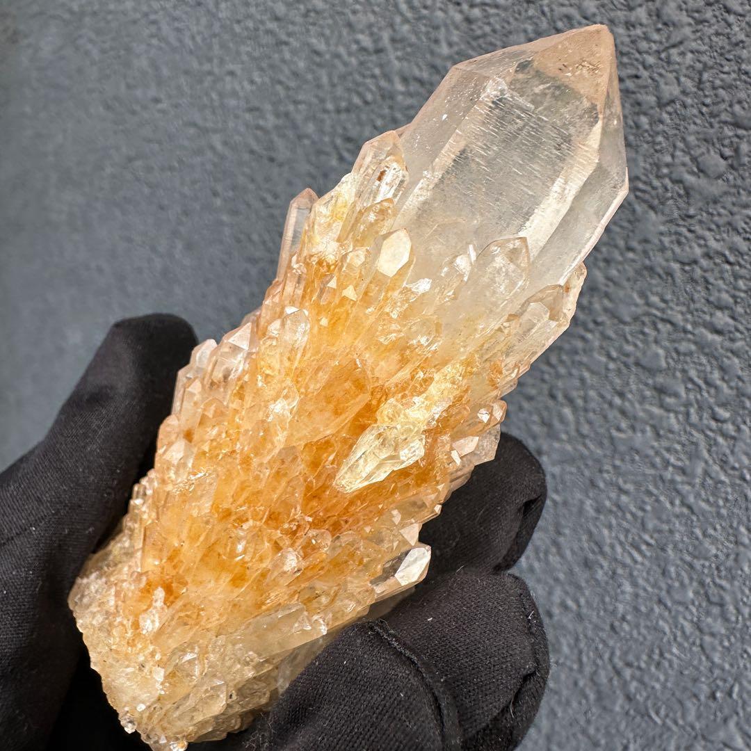 【金運】希少❗️レインボー☆両剣❗️超綺麗♡シトリン スピリットクォーツA1612