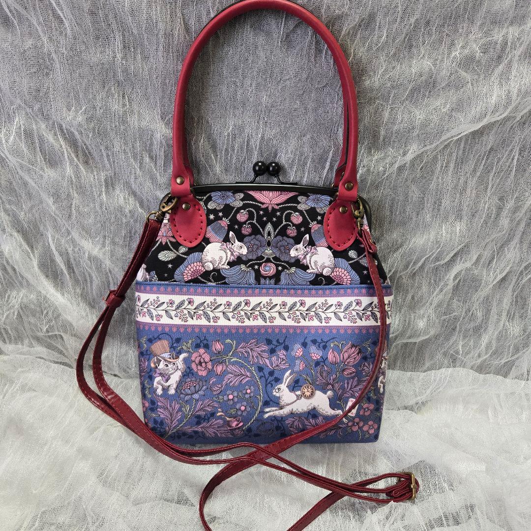 ハンドメイド　親子ガマ口バッグ　ジョリーフルール