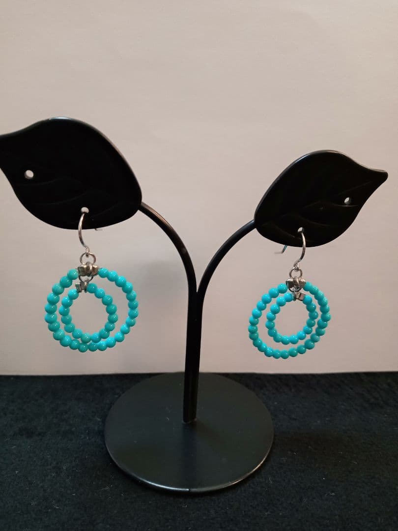 K18WGタ−コイズピアス